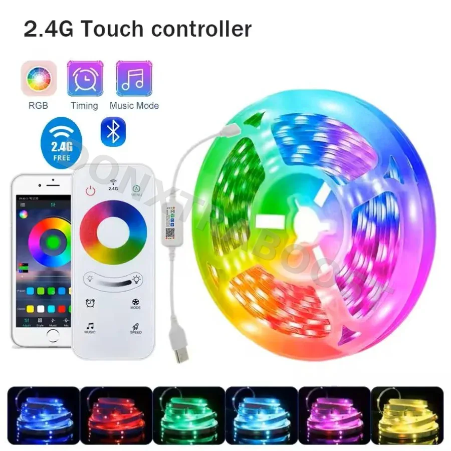 RGB Led Strip Lights 1m Led Room Light with APP Control Flexible Ribbon Luces Led Tape for Room Bedroom Decoration